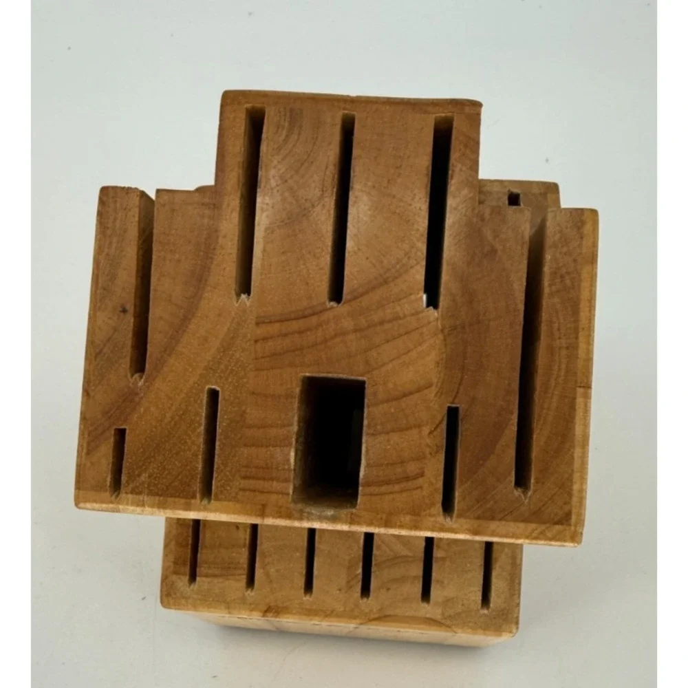 Miracle Blade Wooden Knife‎ Holder Block 15 Slots Block Only